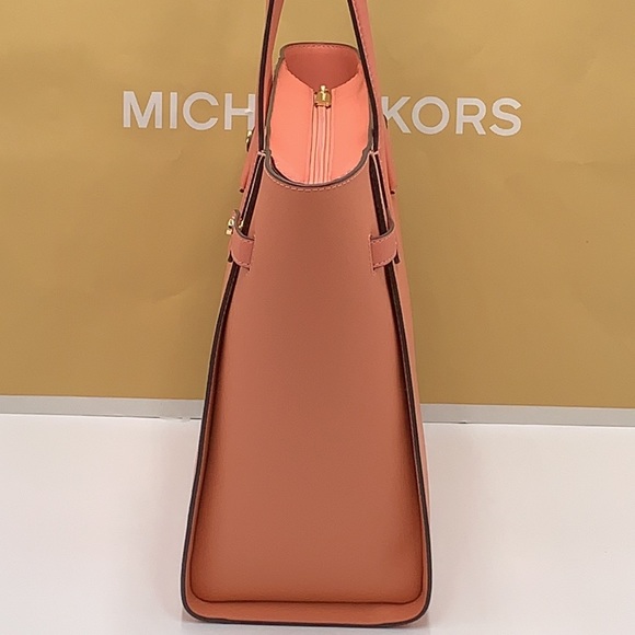 Michael Kors Carmen Large Leather NS Tote Sherbert - Picture 9 of 15